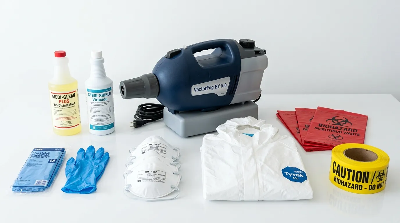 Professional biohazard remediation crew working in South Milwaukee